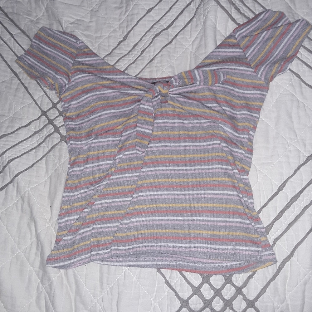 slighty off the shoulder shirt